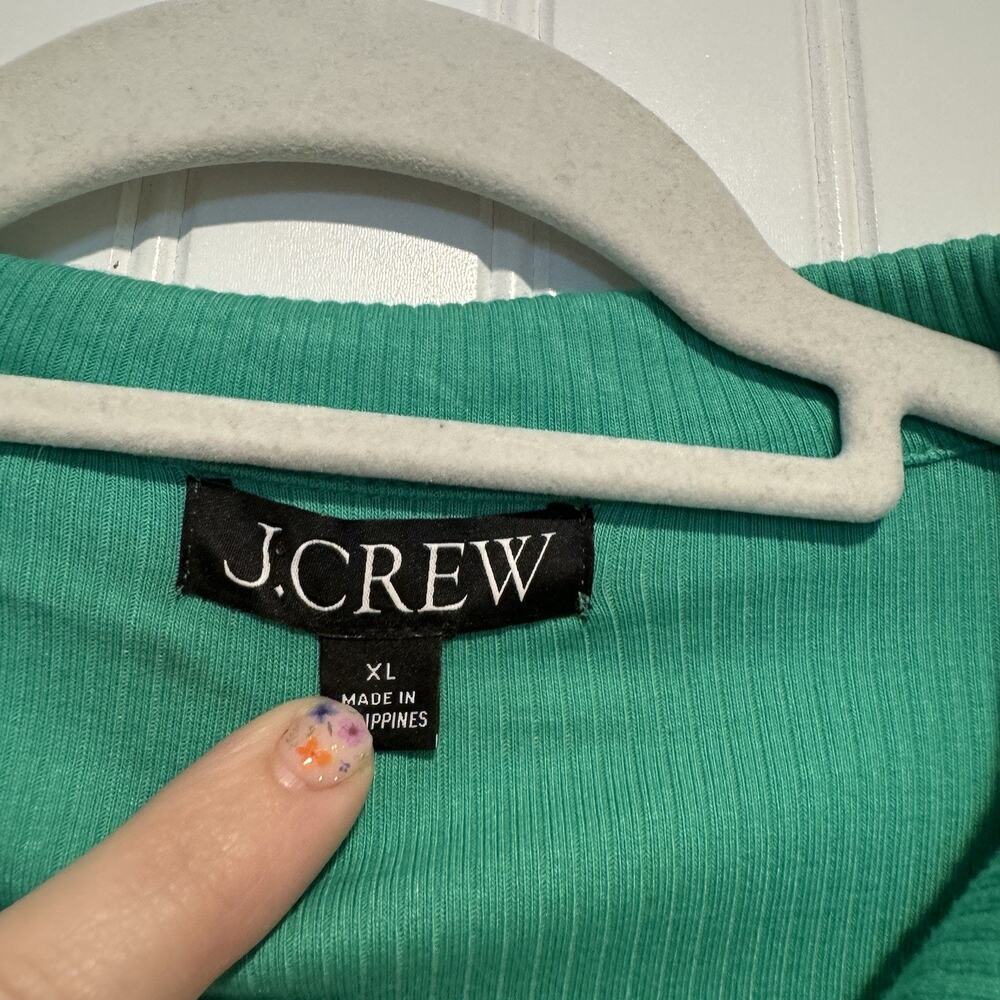 J Crew Rib Polo Shirt Kelly Green Spring Classic Golf Size XL - Picture 4 of 6